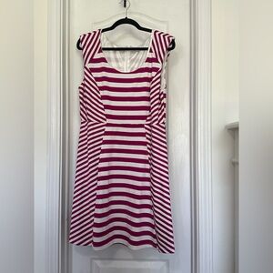 Striped Magenta and White Dress